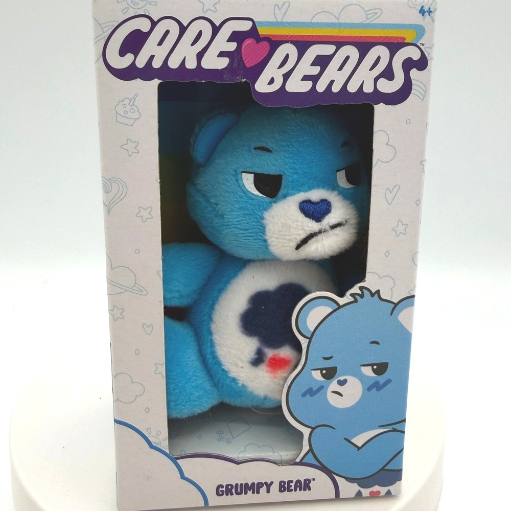 Care Bears Grumpy Bear Mini Plush 3in Blue Cloud Belly Boxed Basic Fun 22232